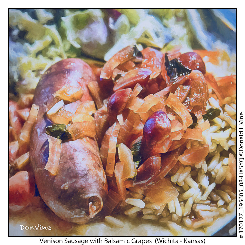 Venison Sausage with Balsamic Grapes_170127_195605_08-HXSYQ