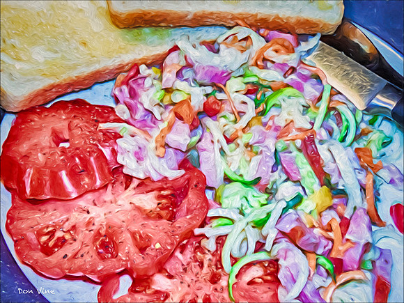Heirloom Tomatoes and Spiralized Veggie Salad_150301_1817_55101-HPXSYA